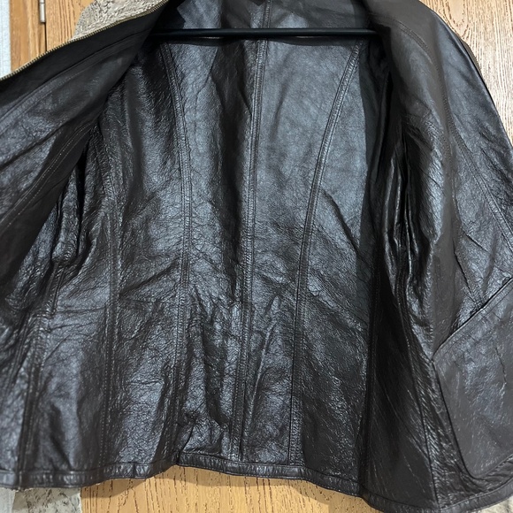 Chico’s Women’s Queen of the Jungle Reversible 100% Genuine Leather Jacket Sz-M - Picture 4 of 8